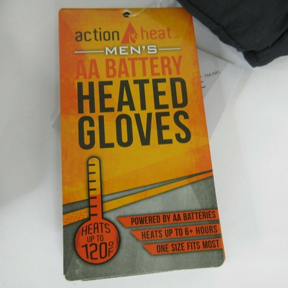 ActionHeat AA Battery Operated Heated Gloves Men's One Size Fists Most Black - Picture 5 of 9